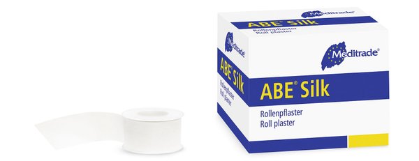 1 Rolle ABE® Silk Rollenpflaster aus Kunstseide 2,5 cm x 9,14 m - 9541